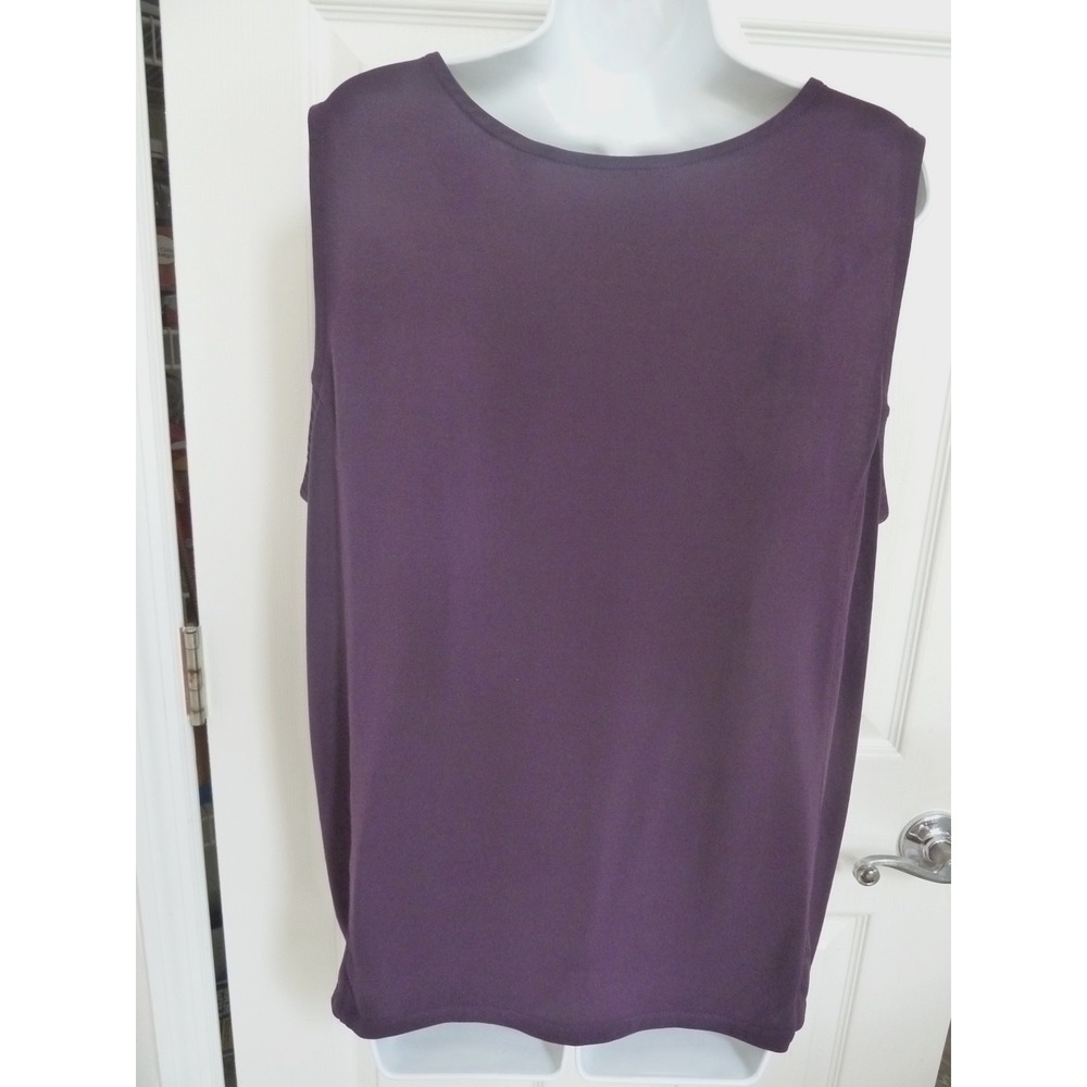 SOFT BY AVENUE Plus Sz 22/24 Layering Tank Top Purple Career Office - Picture 4 of 7